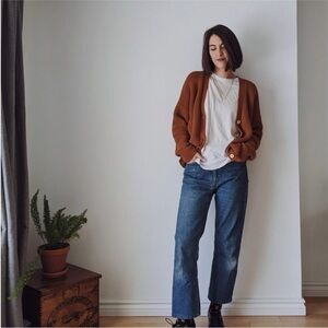 Tradlands Shelter Cardigan Sweater Burnt Sienna size XS